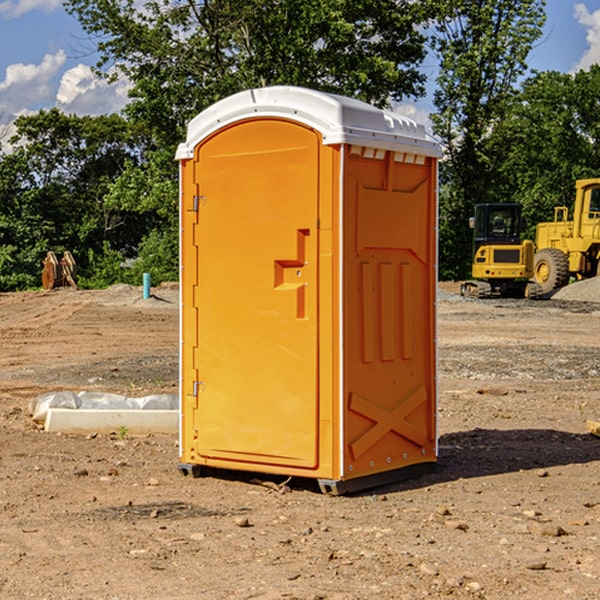 how often are the portable restrooms cleaned and serviced during a rental period in Concord KY